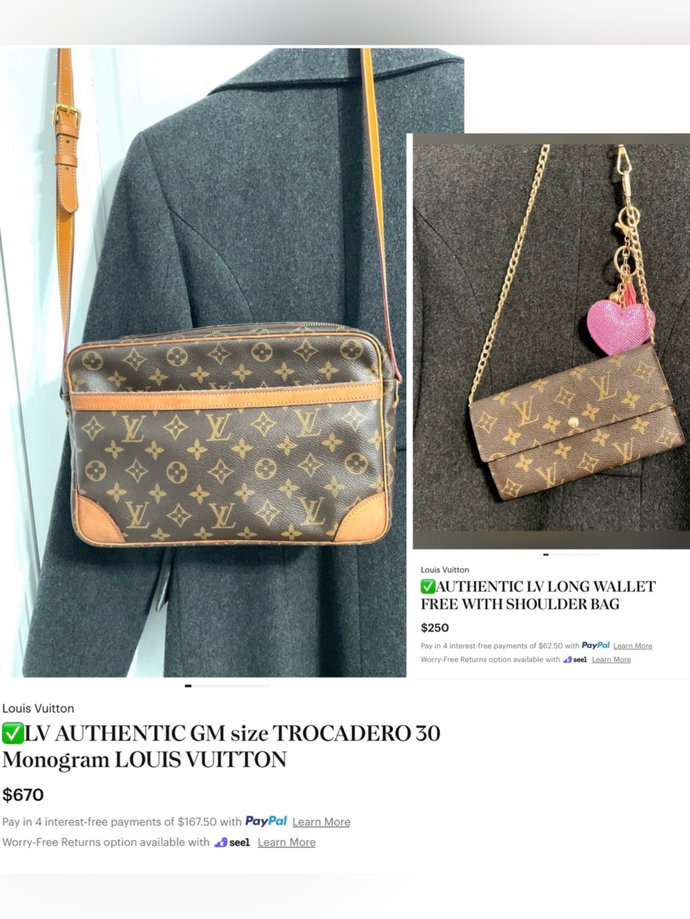 ✅LV AUTHENTIC GM size TROCADERO 30 Monogram LOUIS VUITTON